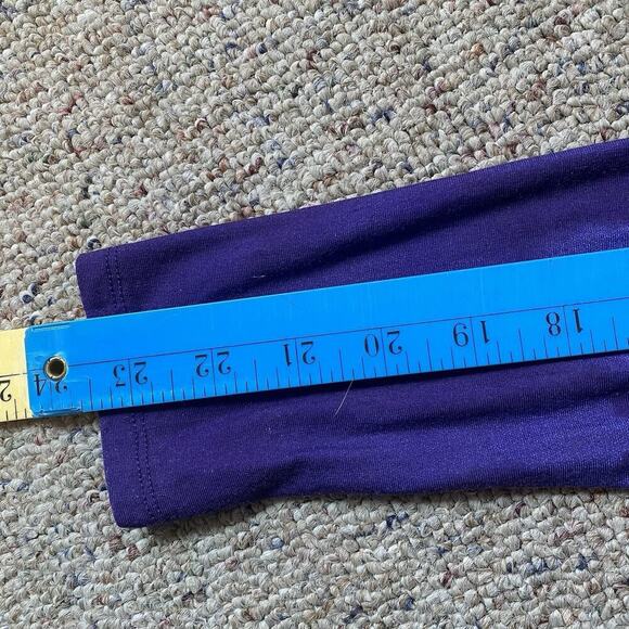 Logo Lori Goldstein Lace Hem Swing Tunic Top S/M Purple Tie Dye Largenlook Boho - Picture 4 of 9